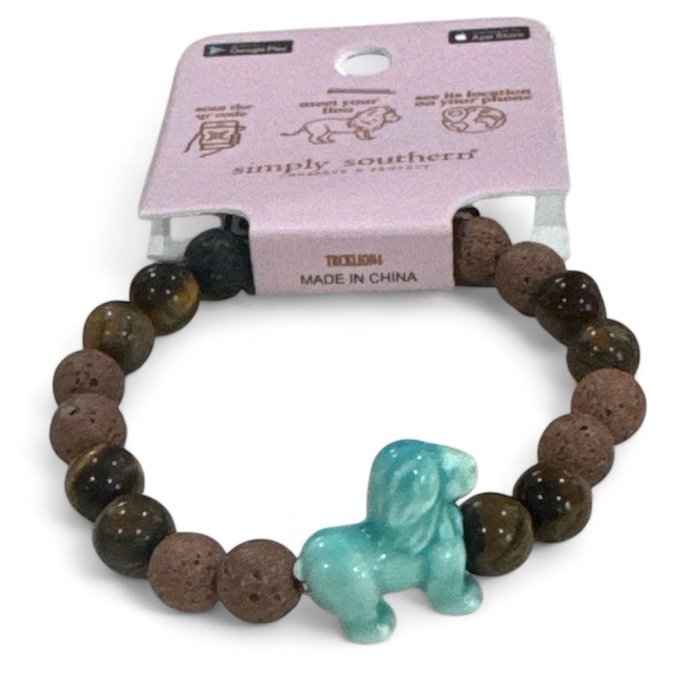 Simply Southern Lion Stone Bracelet – Conserve & Protect Collection, Multicolor